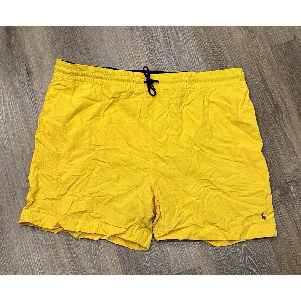Vintage Polo Ralph Lauren Swim Trunks Mens XL Lined 90s Shorts Preppy Flesh Pony